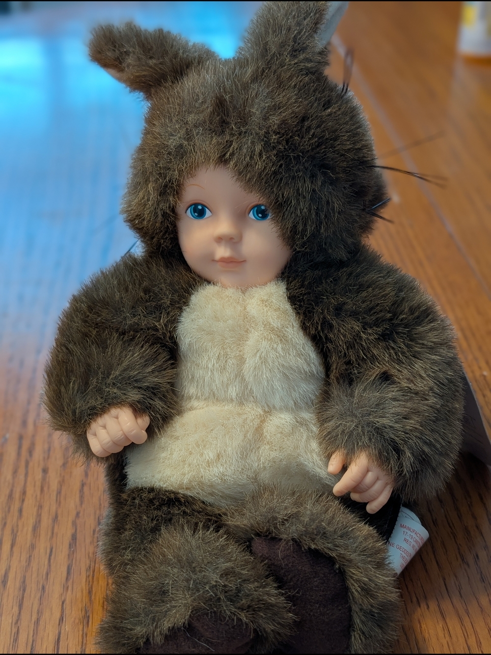 Anne Geddes Plush Baby Squirrel Doll - Soft Fur Kids Toy. NWT